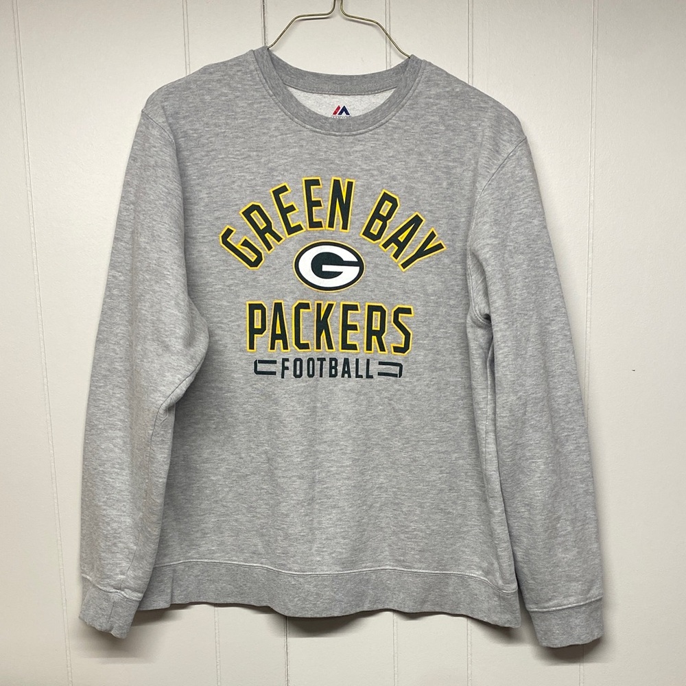 Green Bay Packers Gray Sweater Size L